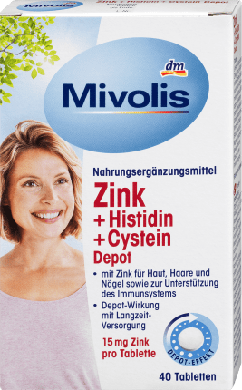 Honest Forwarder  Mivolis Zinc + histidine + cysteine Depot, tablets 40 pcs.,  19 g