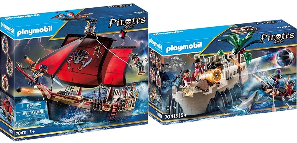 Playmobil Playmobil Pirates 70411 Skull Pirate Ship 132 Piece Set
