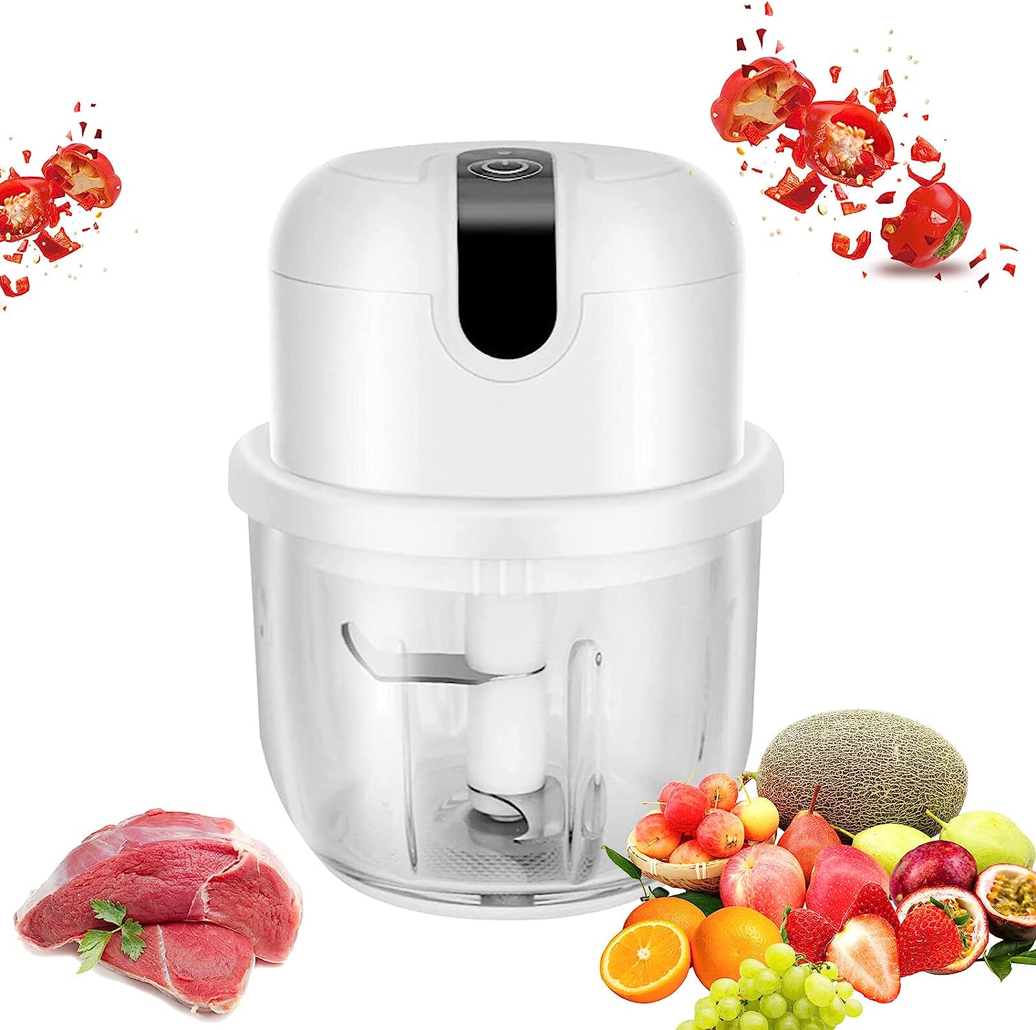 Zell Cordless Electric Small Food Processor, Mini Food Chopper For