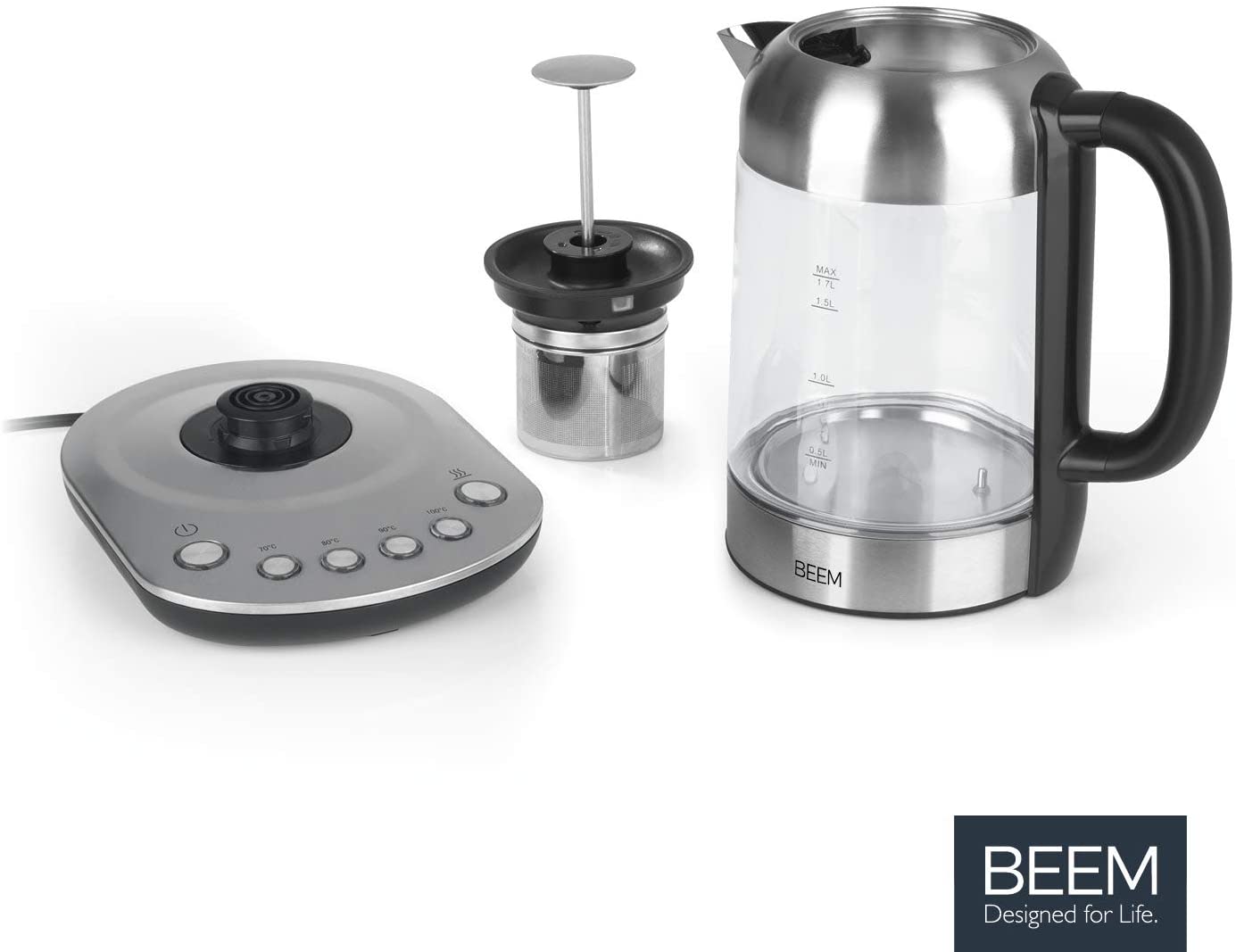  Tea Kettle Electric, AMEGAT Tea Pot with Removable