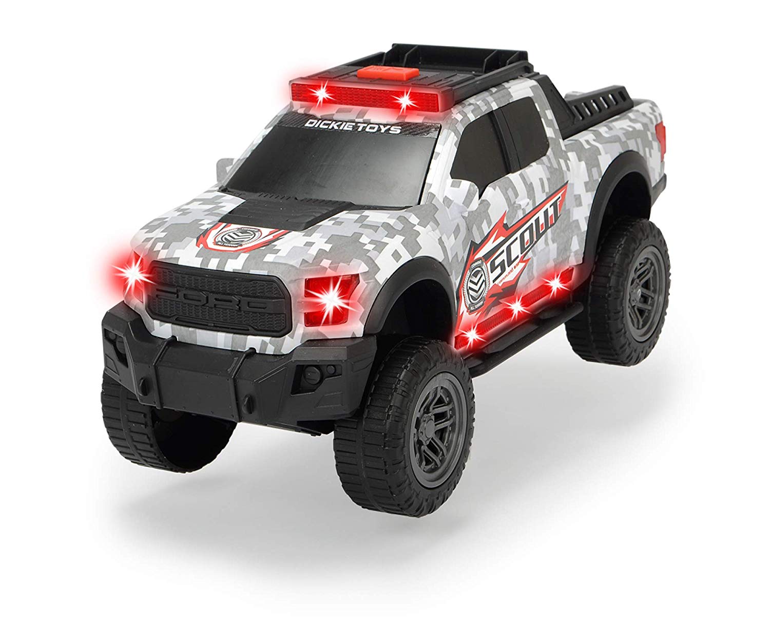 Honest Forwarder  Dickie Toys 203756000 Ford F150 Raptor – Scout Car Toy  With Light And Sound