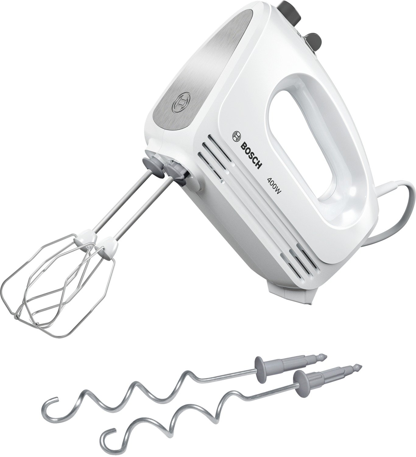 LILPARTNER Hand Mixer Electric, 400w Ultra Power Kitchen Hand Mixer With 2  5-Speed(Turbo Boost, Automatic Speed) & 5 Stainless Steel Accessories for  Whipping Dough, Cream, Cake, Eject Button (White) 