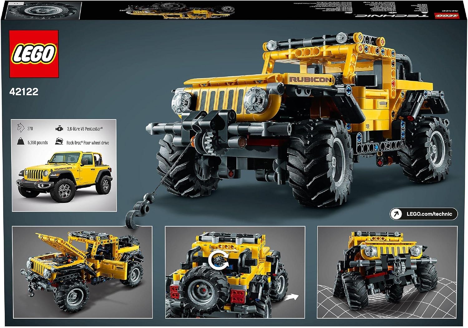 Honest Forwarder  LEGO 42122 Technic Jeep Wrangler, 4x4 Toy Car