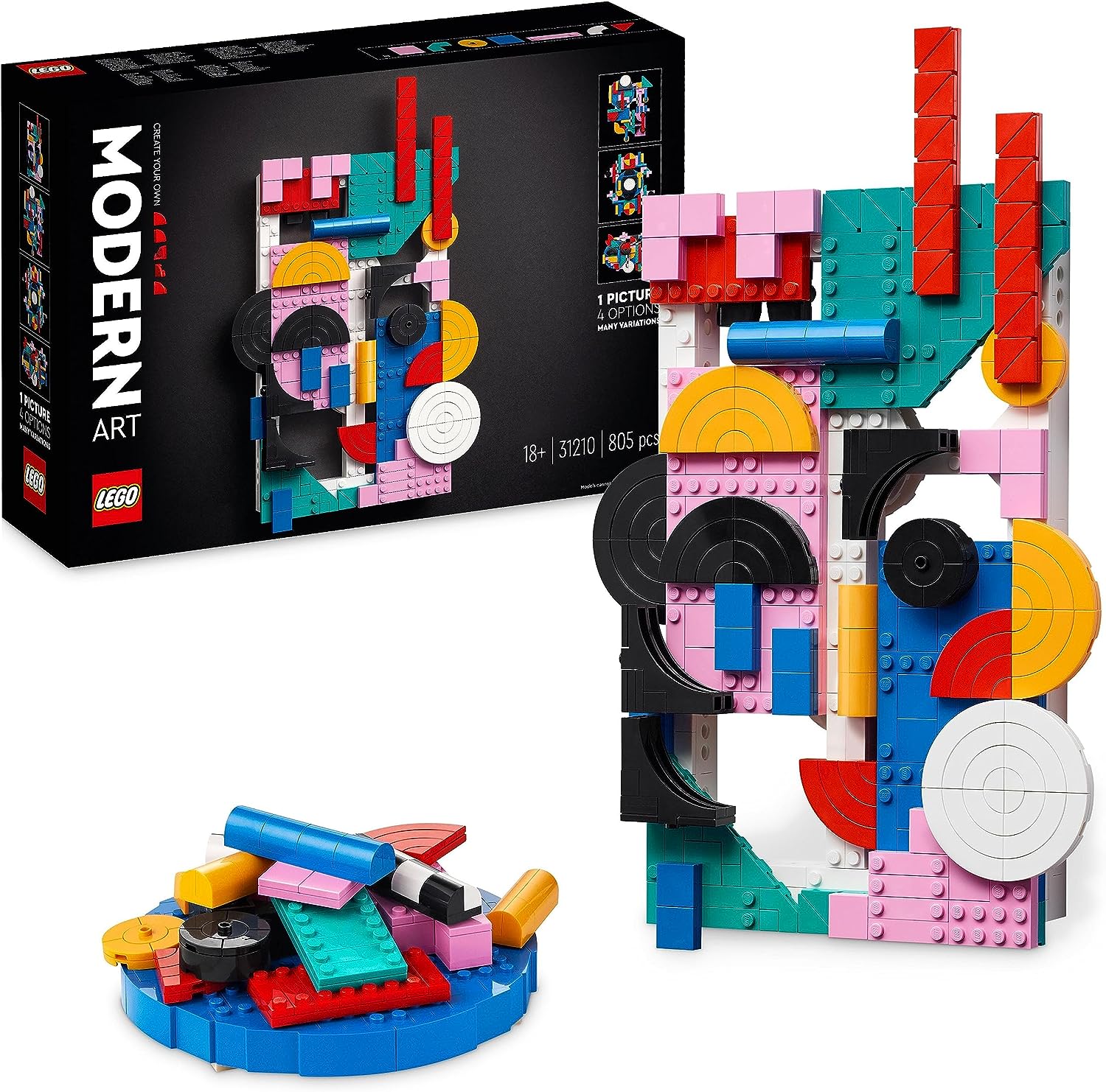 LEGO 31210 Art Modern Art Set, Colourful Abstract Wall Picture, Home Decoration for Living Room or Bedroom, Crafts for Adults and Teenagers, Gift for Men and Women