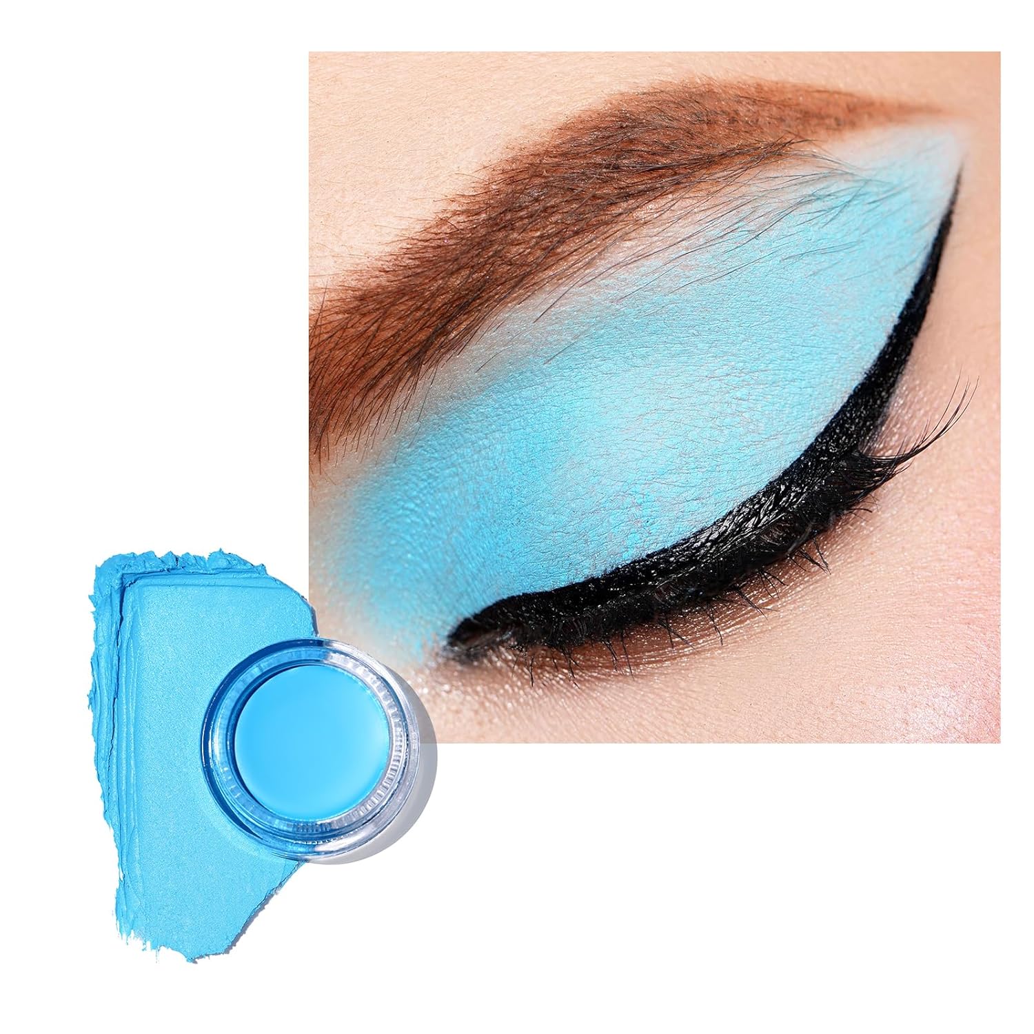 Matt Eyeshadow, Blue Waterproof Eyeliner and Eyeshadow, Primer, Fine Texture, Lasts 16 Hours, Quick-Drying, Smudge-Proof Matt Surface, Vegan, 06 g (CM09), Wonder