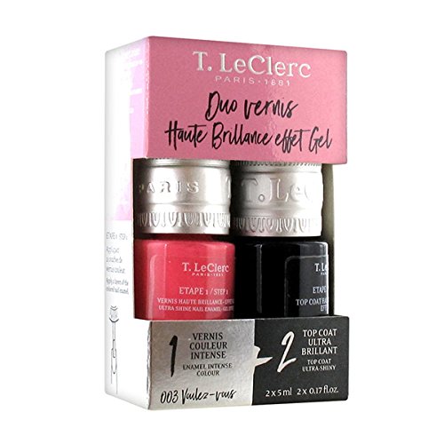 T. LeClerc T.Leclerc Duo Nail Polish High Gloss Gel Effect 2 x 5 ml - 003 Voulez Vous, ‎003