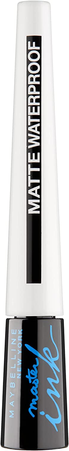 Maybelline New York Liquid Eyeliner, Waterproof, Smudge-proof and Long-Lasting, Lasting Drama Liquid Ink Matte Eyeliner, 12 Black, 2.5 ml