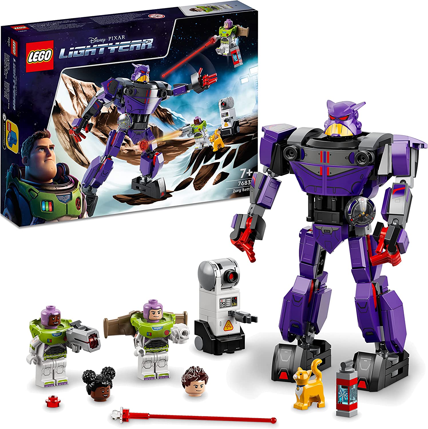 LEGO 76831 Disney and Pixar\'s Lightyear Duel with Train Space Toy for Building from 7 Years with Mech Action Figure and Buzz Mini Figure