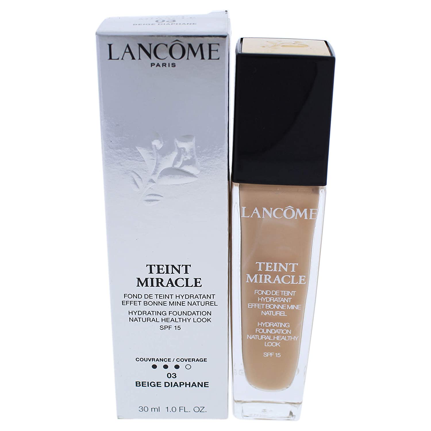 lancome Lancôme Teint Miracle Bare Skin Foundation SPF15 03 Beige Diaphane 30 ml, ‎beige