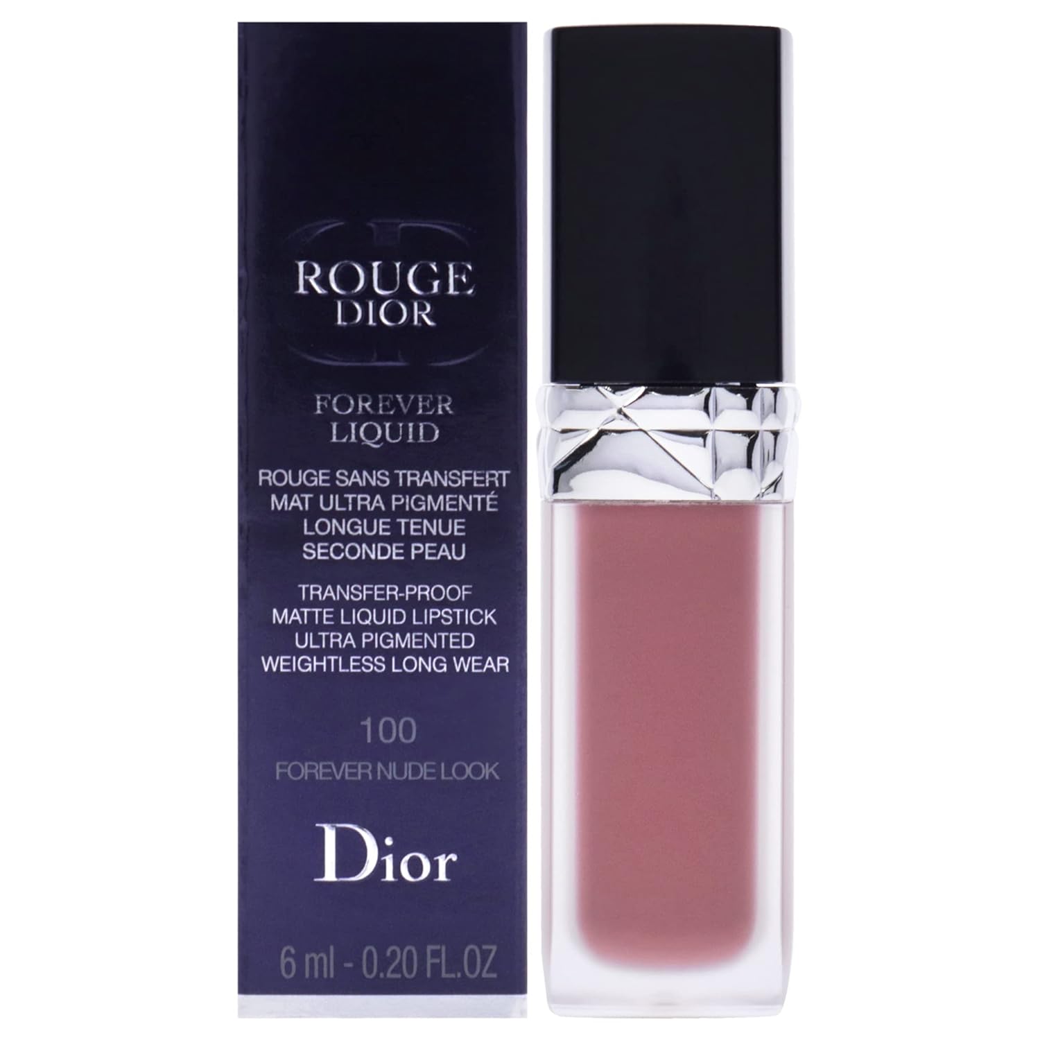 Christian Dior Rouge Dior Forever Matte Liquid Lipstick 100 Forever Nude, 6 ml