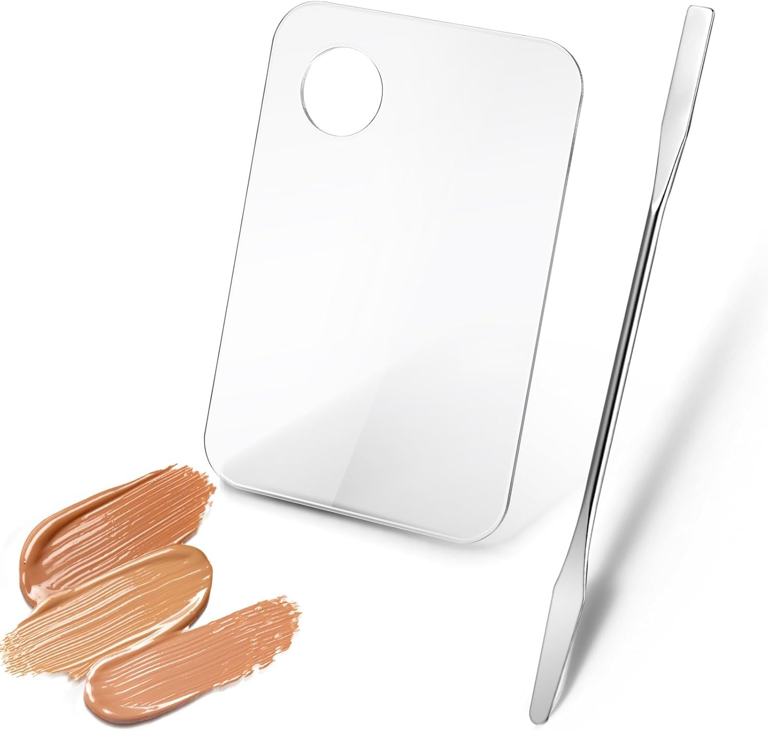 Abeillo Make Up Palette, Acrylic Cosmetic Makeup Palette, Makeup Artist Tool for Mixing Foundation Nail Art, Professional Makeup Mixing Tools for Makeup Nail Art