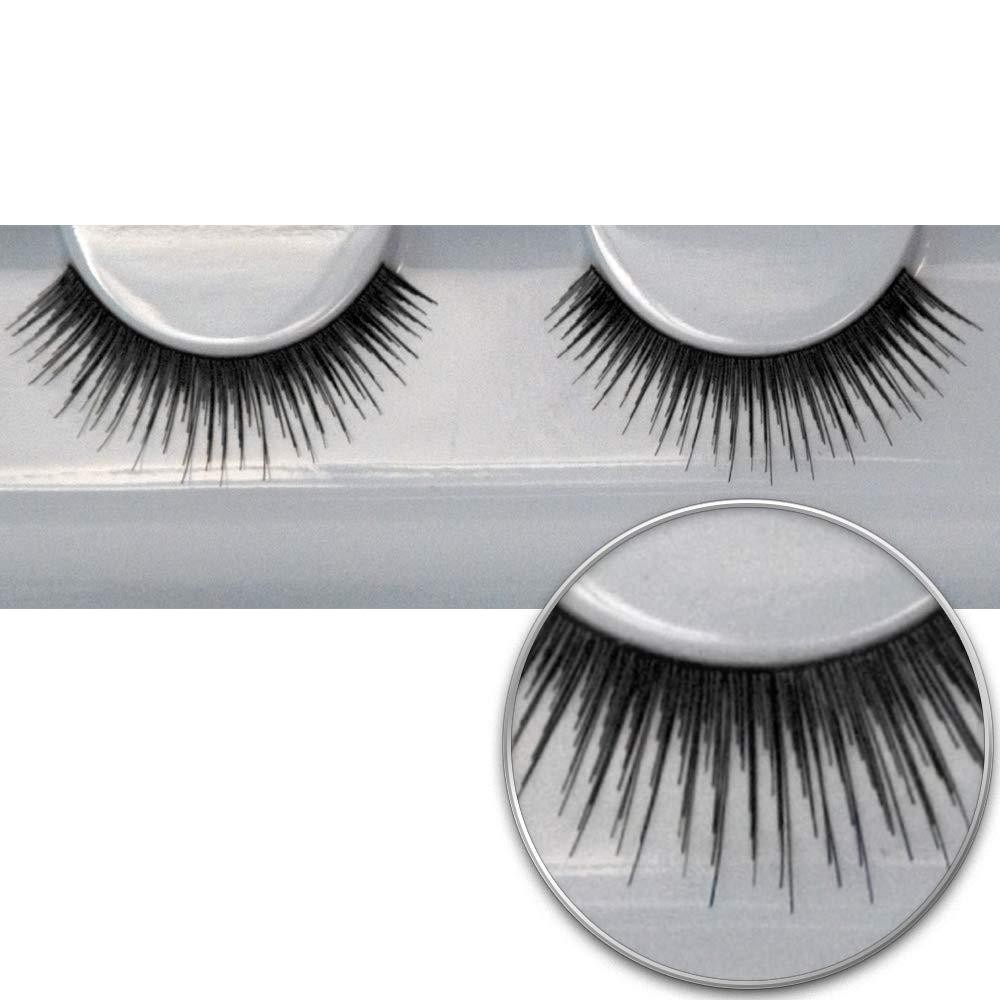 GRIMAS Human Hair False Eyelashes No. 115, ‎115 dünne schwarz, spitzen