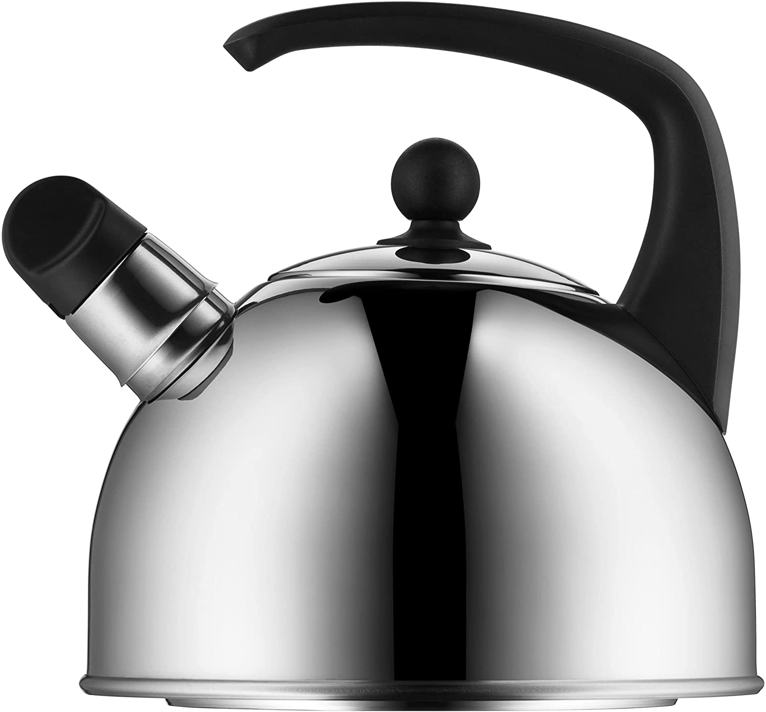 WMF Whistling Kettle 2.0 Litre with Whistle, Tea Kettle, Cromargan Stainless Steel, Suitable for Induction Cookers