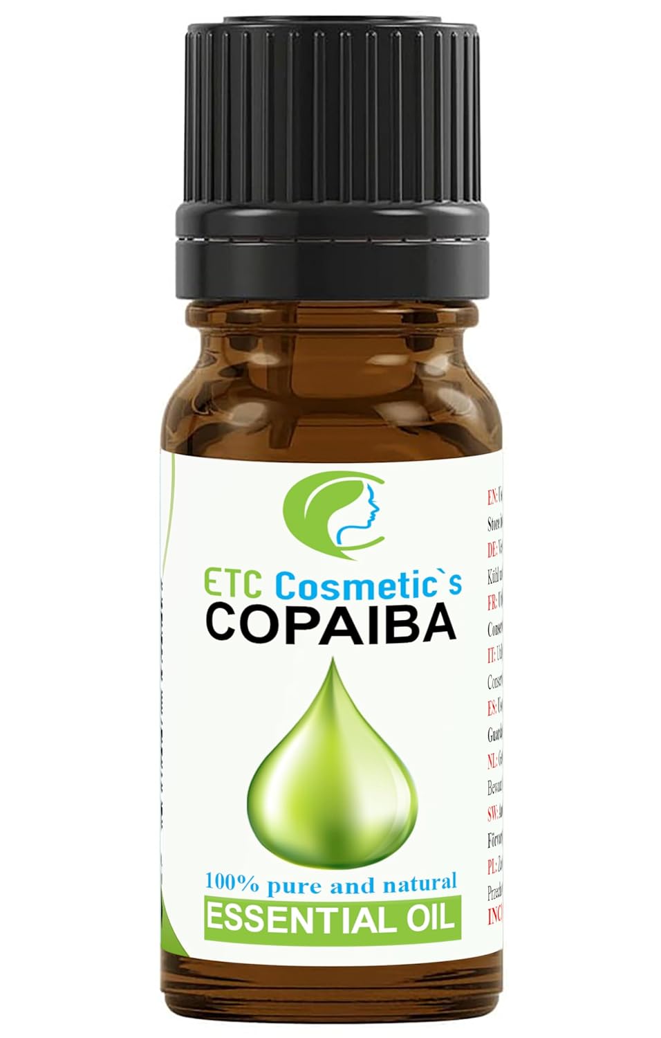 Copaiba Essential Oil 10ml | 100% Pure Natural Cruelty Free | Deep, Rich Balsamic, Sweet, with Woody and Spicy Notes