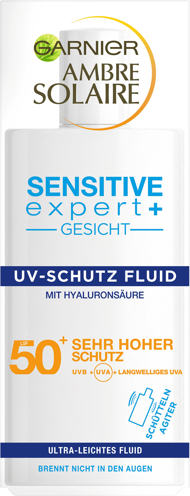 Garnier  Ambre Solaire Sensitive Expert+ Face Super Uv Fluid Spf 50+ 40Ml, 40 Ml