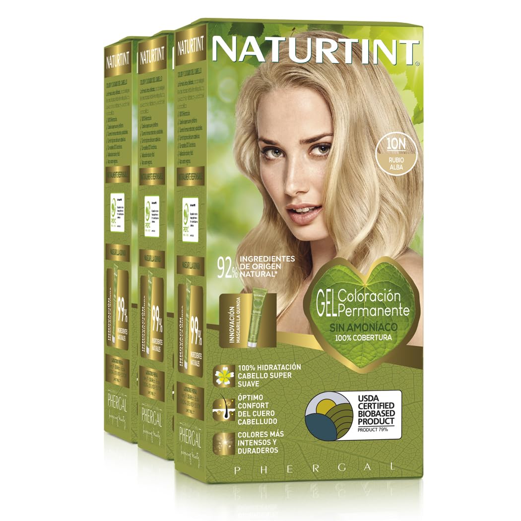 Naturtint Hair color without ammonia, with a high percentage of natural ingredients, 170 ml (x3)