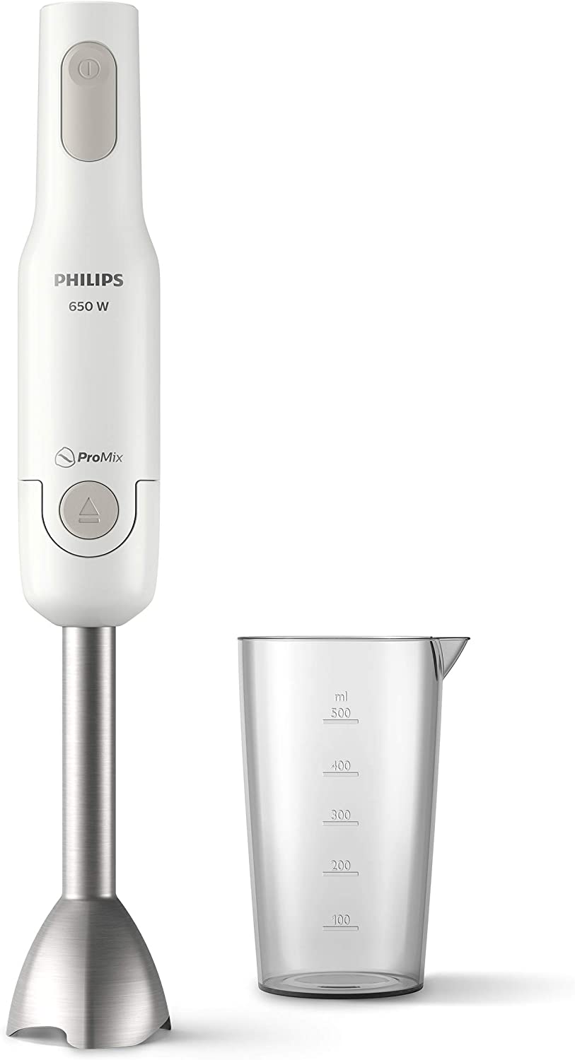 Philips Domestic Appliances PHILIPS ProMix Hand Blender with Plastic Bar, 650 W, Splash Guard, Includes