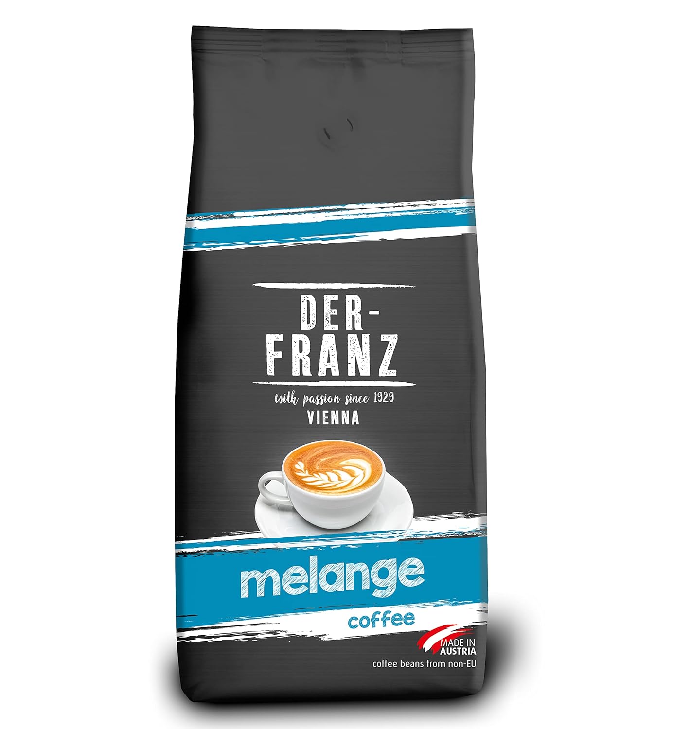 Der-Franz Melange Coffee, Intensity 3/5, 100% Arabica, Whole Coffee Beans, 1000 g