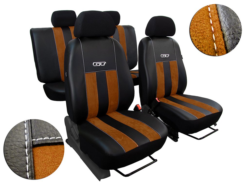 Pokter \'Car Seat Cover Set for Civic VI VII Set Of Seat Covers Brown Artificial Leather with ALCANTRA. GT. In This listing.