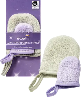 ebelin Make-up removal glove set 2 pieces Midnight Glow, 1 piece