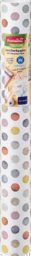 Profissimo wrapping paper nature \"Colorful Dots\", short roll, 3 m