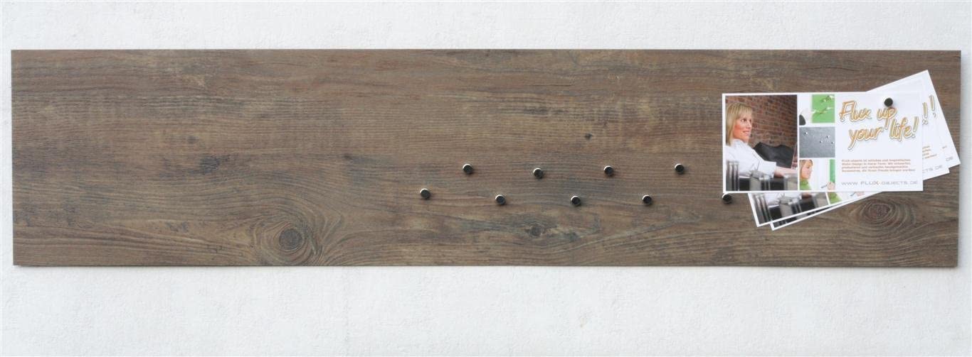 \'Wooden Effect Notice Board/Magnetic Board – Oak Whiskey Vinyl, Steel Backed, 100 cm x 22.5 cm