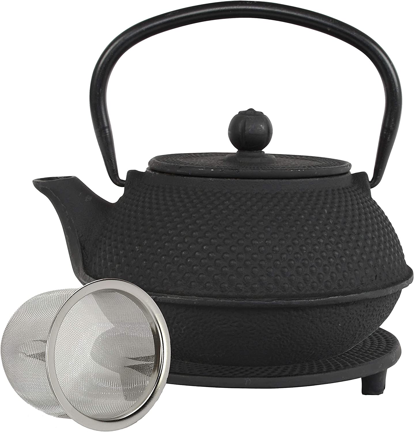 teeblume - Cast Iron Teapot Arare 0.8 litre, black, incl. shipping costs