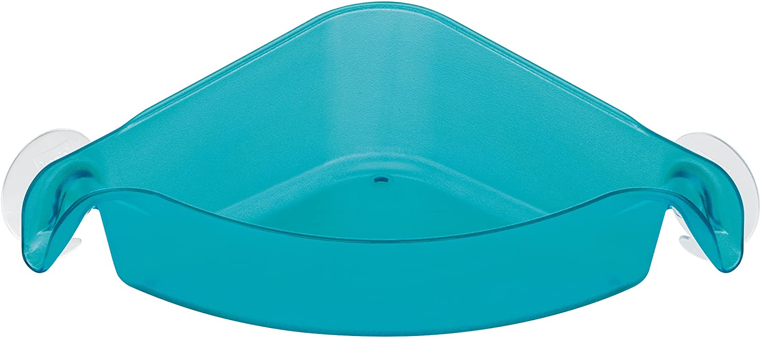 SUCTION CORNER ORGANISER, Plastic, turquoise, One Size