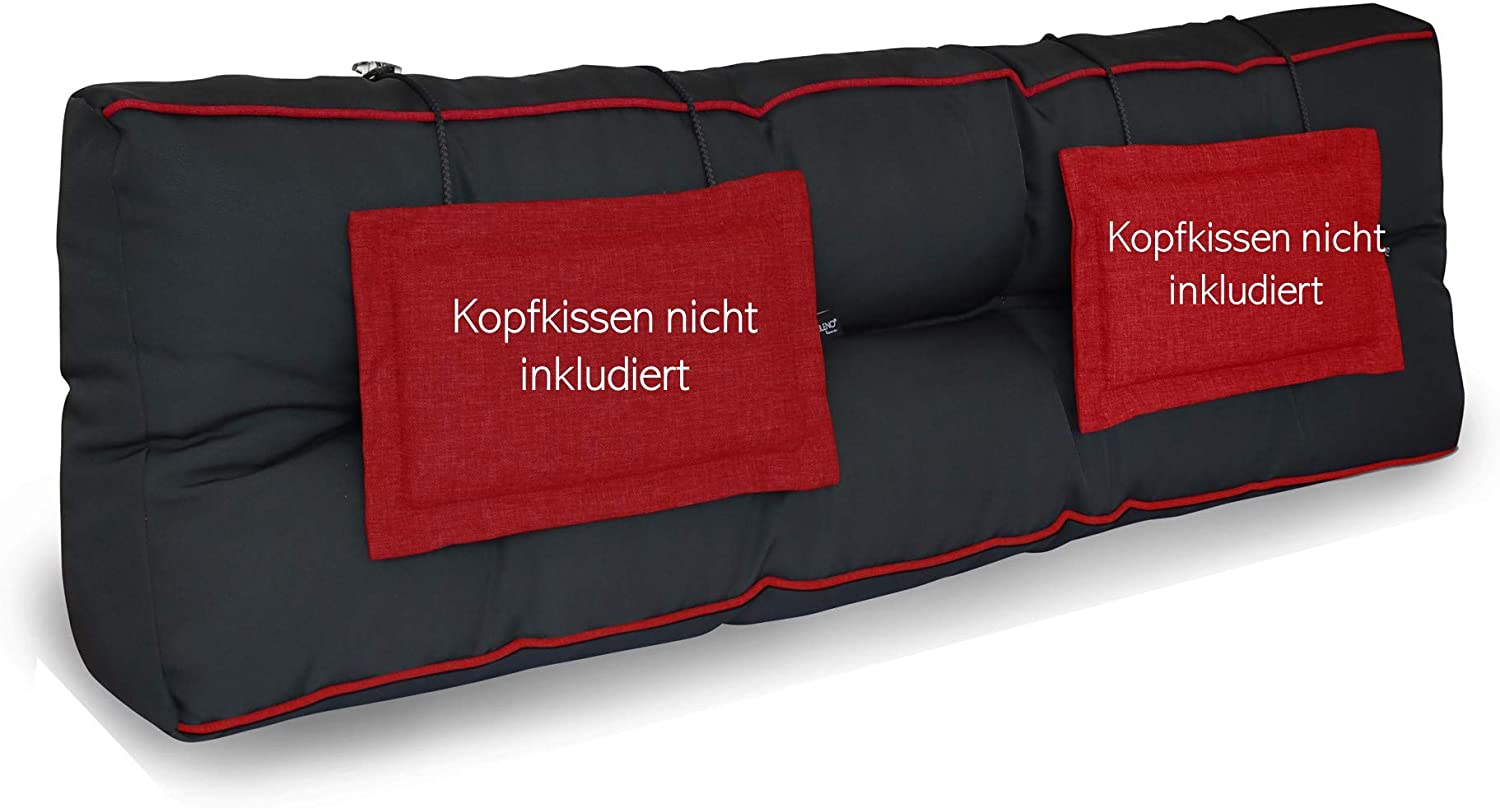 Lileno Home Palette Cushion Set, Anthracite And Red.