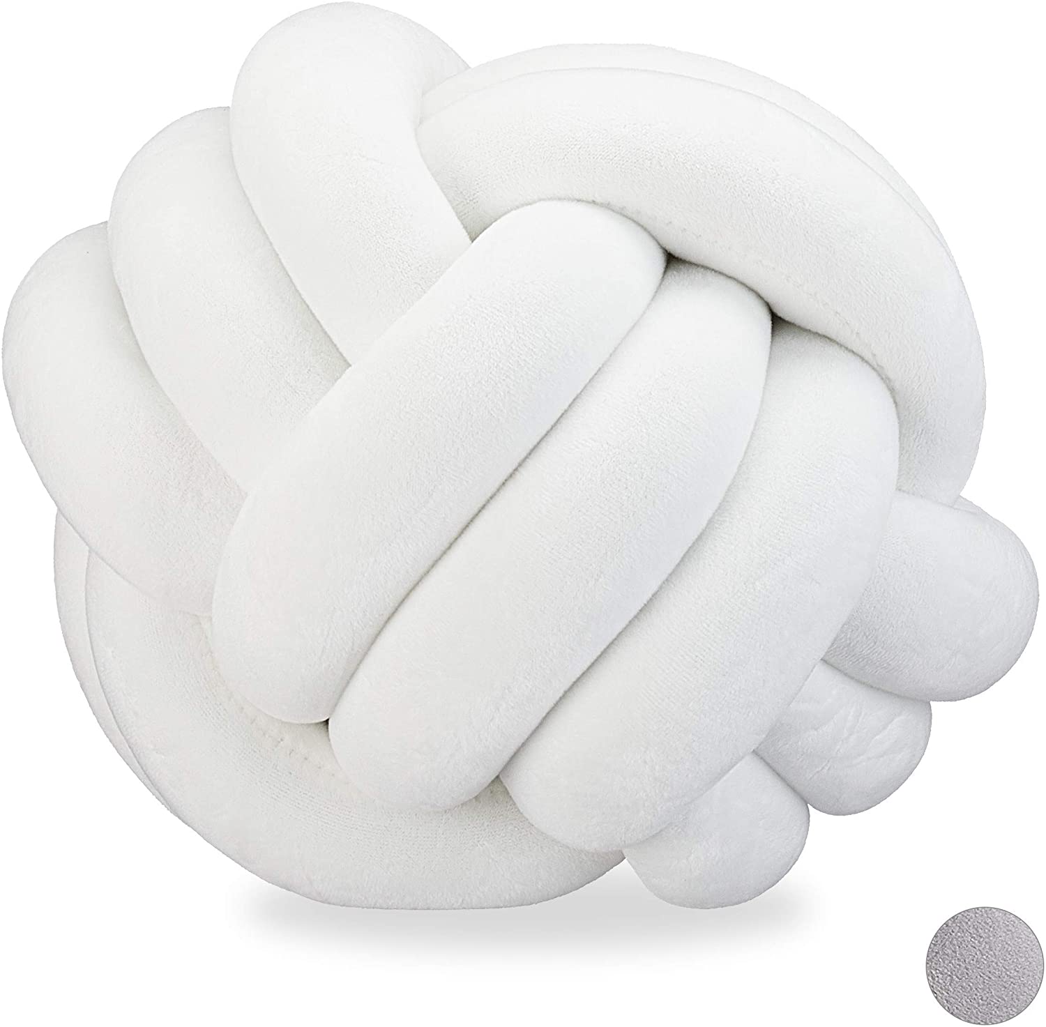 Relaxdays Knot Cushion For Sofa Decorative, Scandinavian, Decorative Cushio