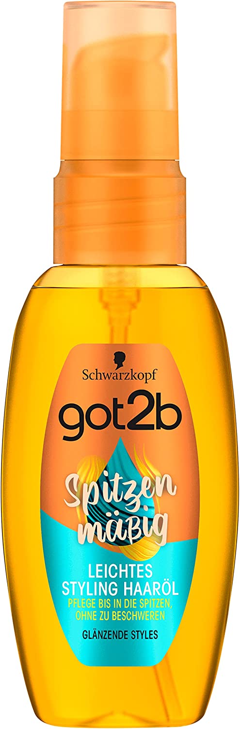 got2b Top Styling Hair Oil (50 ml), styling oil with anti-frizz effect, ‎orange