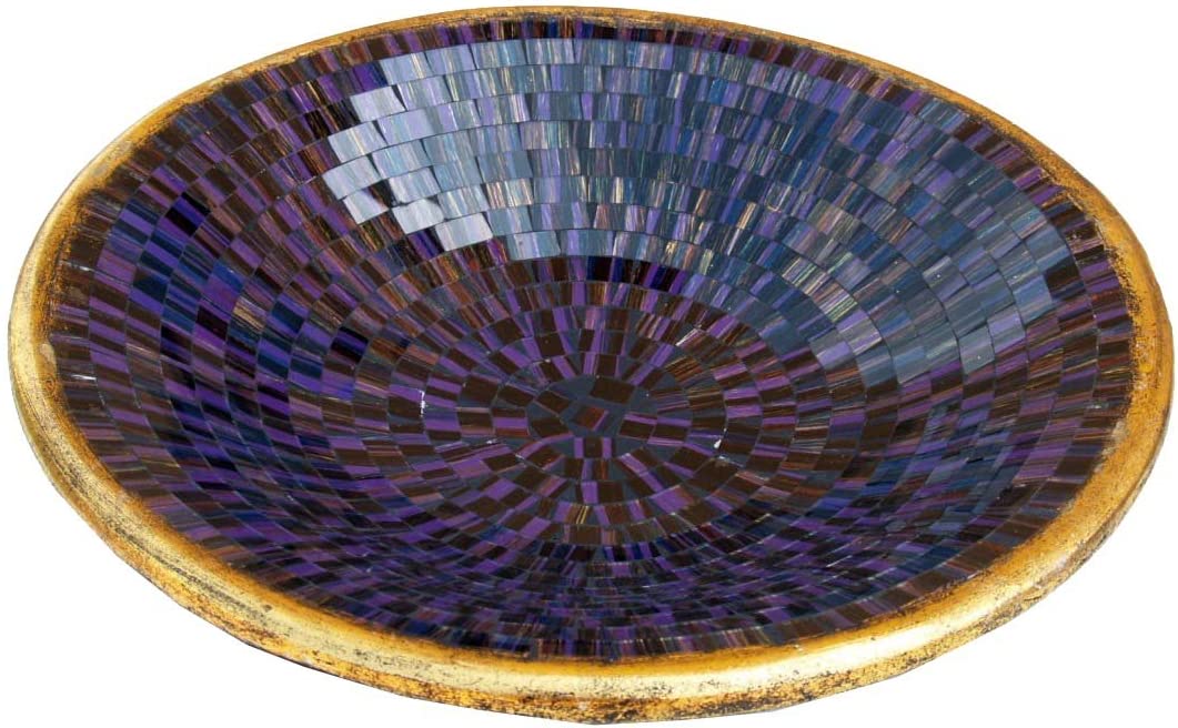 Guru-Shop Round Mosaic Bowl / Coaster - Decorative Bowl - Handmade Ceramic & Glass Fruit Bowls