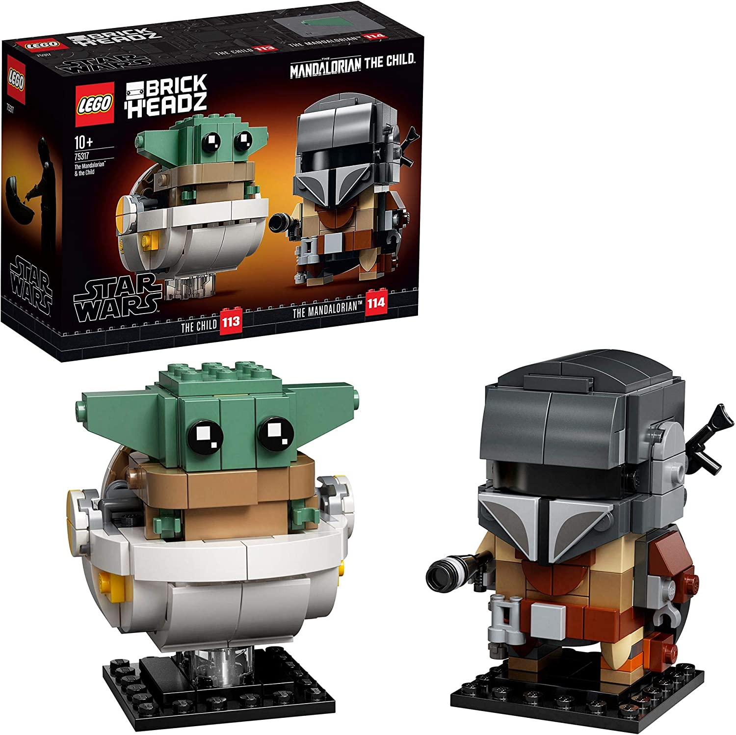 Lego 75317 Brickheadz Star Wars - The Mandalorian And The Child, Baby Yoda 