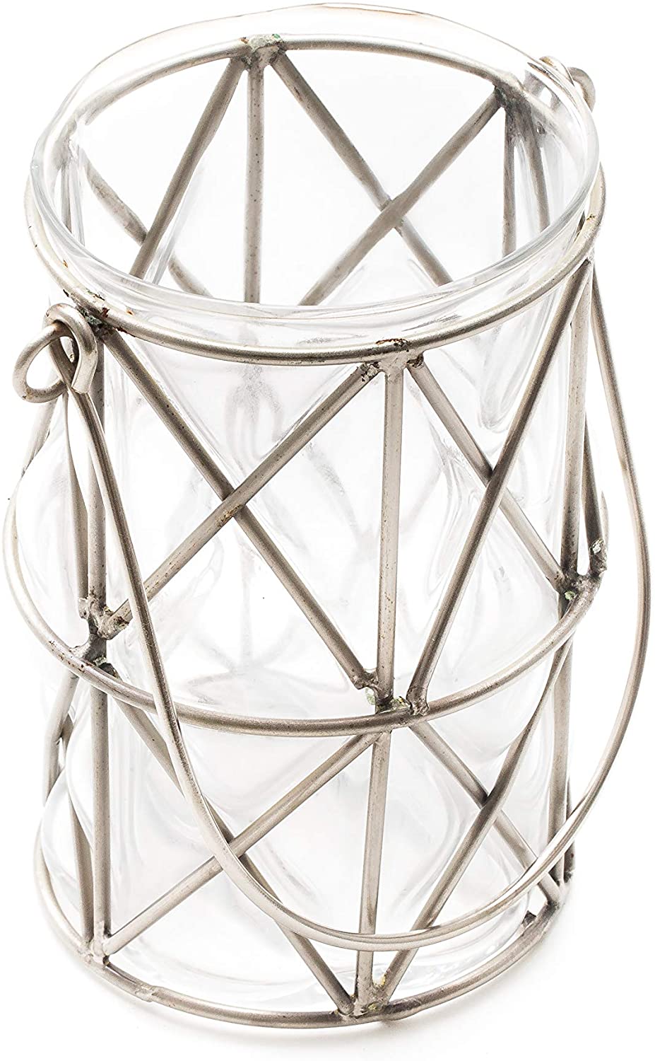 Daro Decorative Metal Glass Lantern Diameter 10 Cm Height 16 Cm