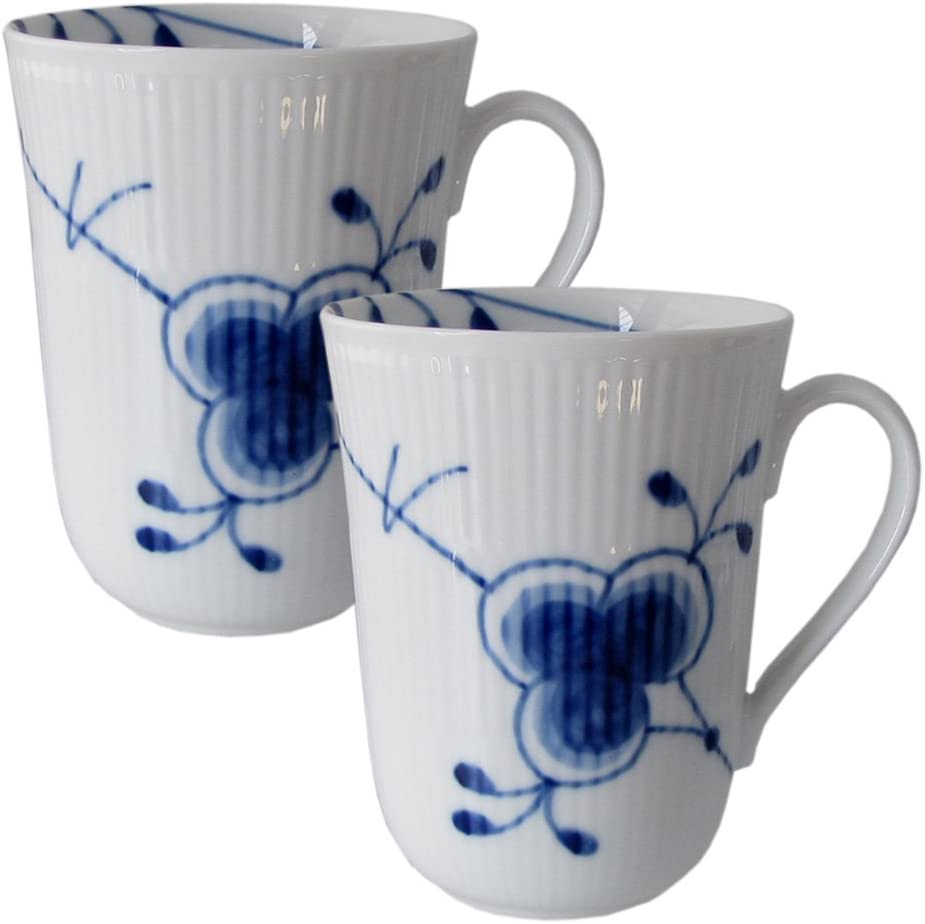 Royal Copenhagen Mussel Mega Blue mugs 33 cl 23810 Pack of 2