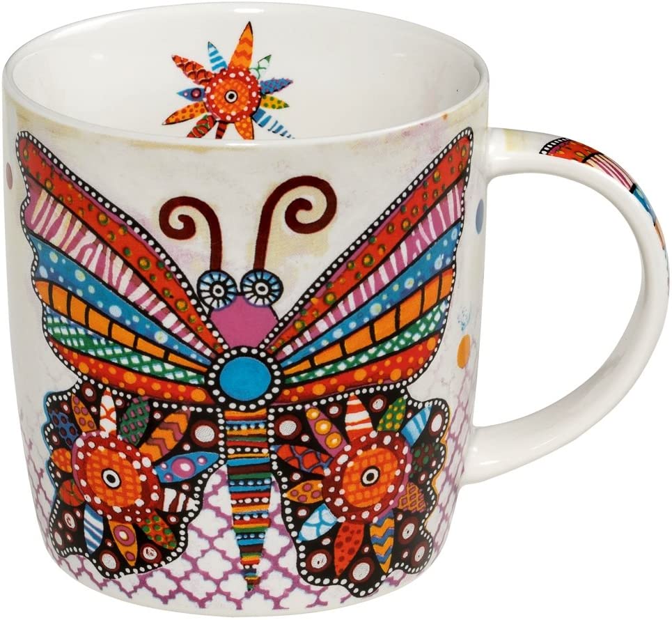 Maxwell & Williams DI0101 Smile Style Flutter Mug, Porcelain, Multi-Colour, 400 ml, in Gift Box