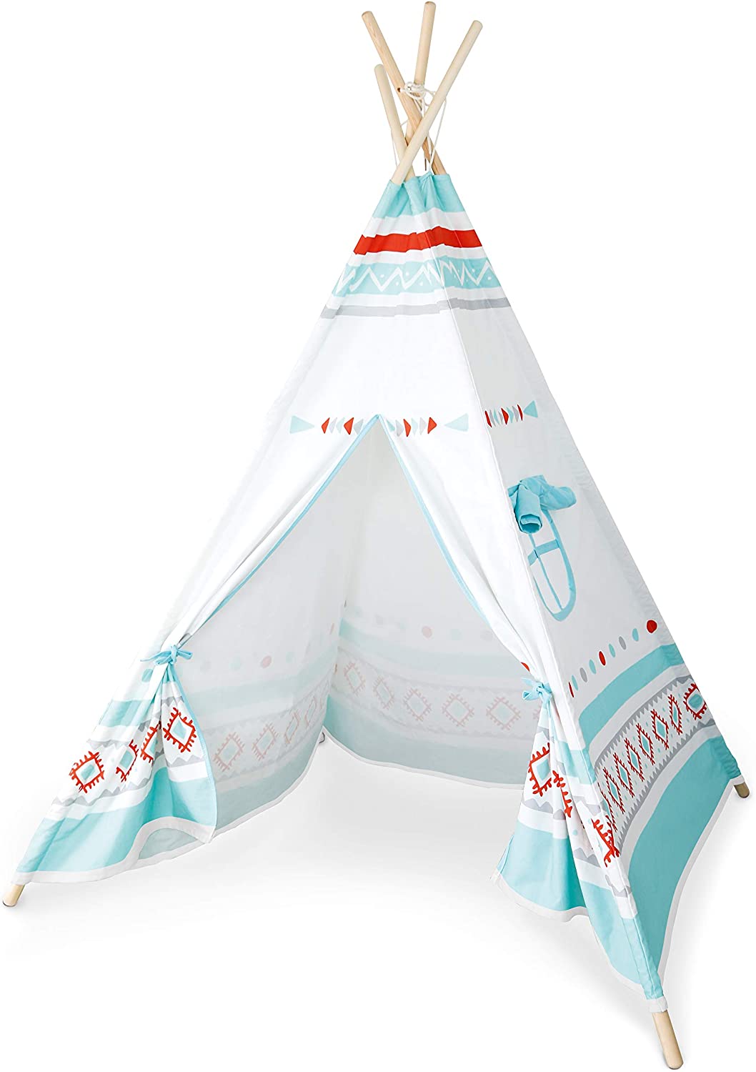 Small Foot 11216 Wooden And Cotton Teepee Toy, Multicolored