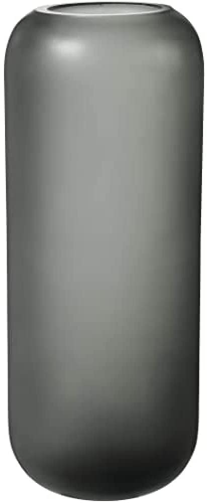 Blomus OVALO Vase Grey Frosted Glass Diameter 11.5 x Height 30 cm