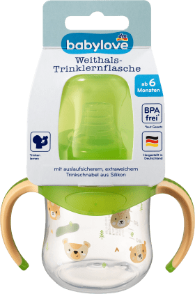 babylove Baby bottle Wide-necked Gr.M green,150ml, 1 pc