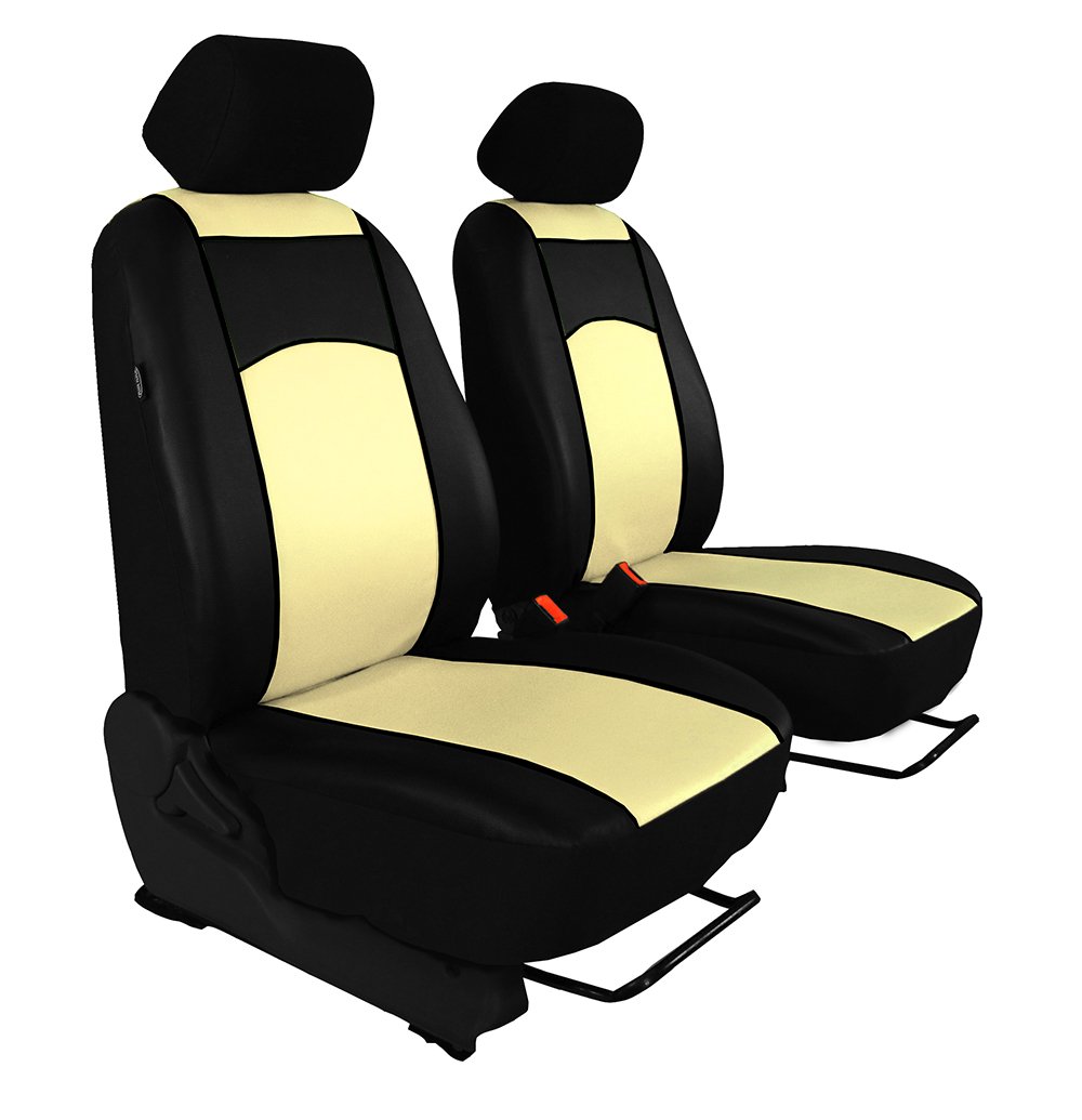 POK-TER-TUNING SX4 S-Cross from 2013 onwards, perfectly fitting front seat covers, protective covers in faux leather beige