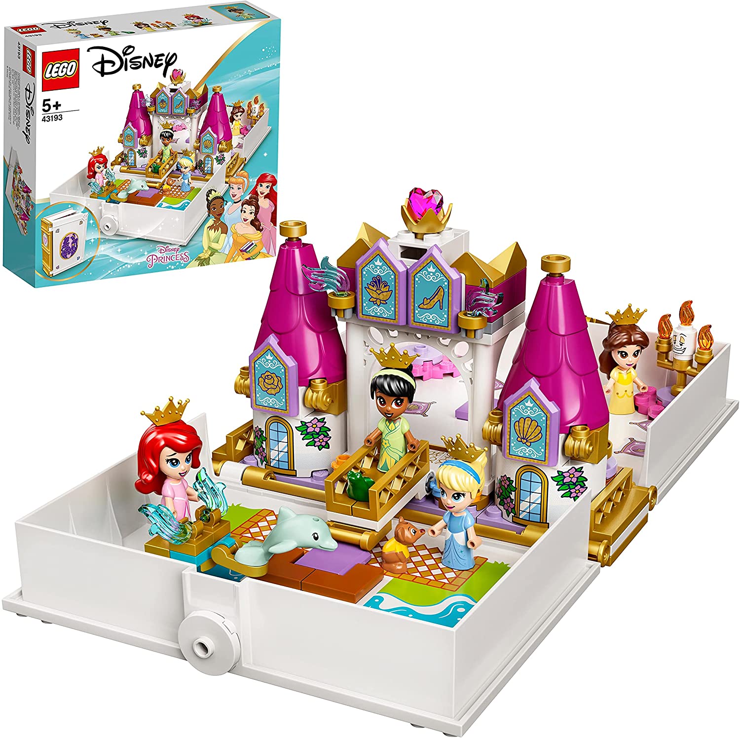LEGO 43193 Disney Princess Storybook Adventures with Ariel, Belle, Cinderel