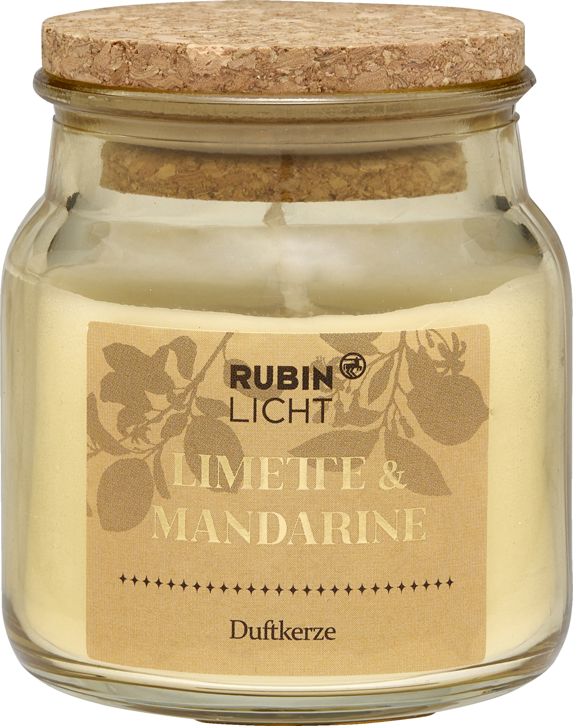 RUBIN LICHT 1-wick scented glass lime & tangerine