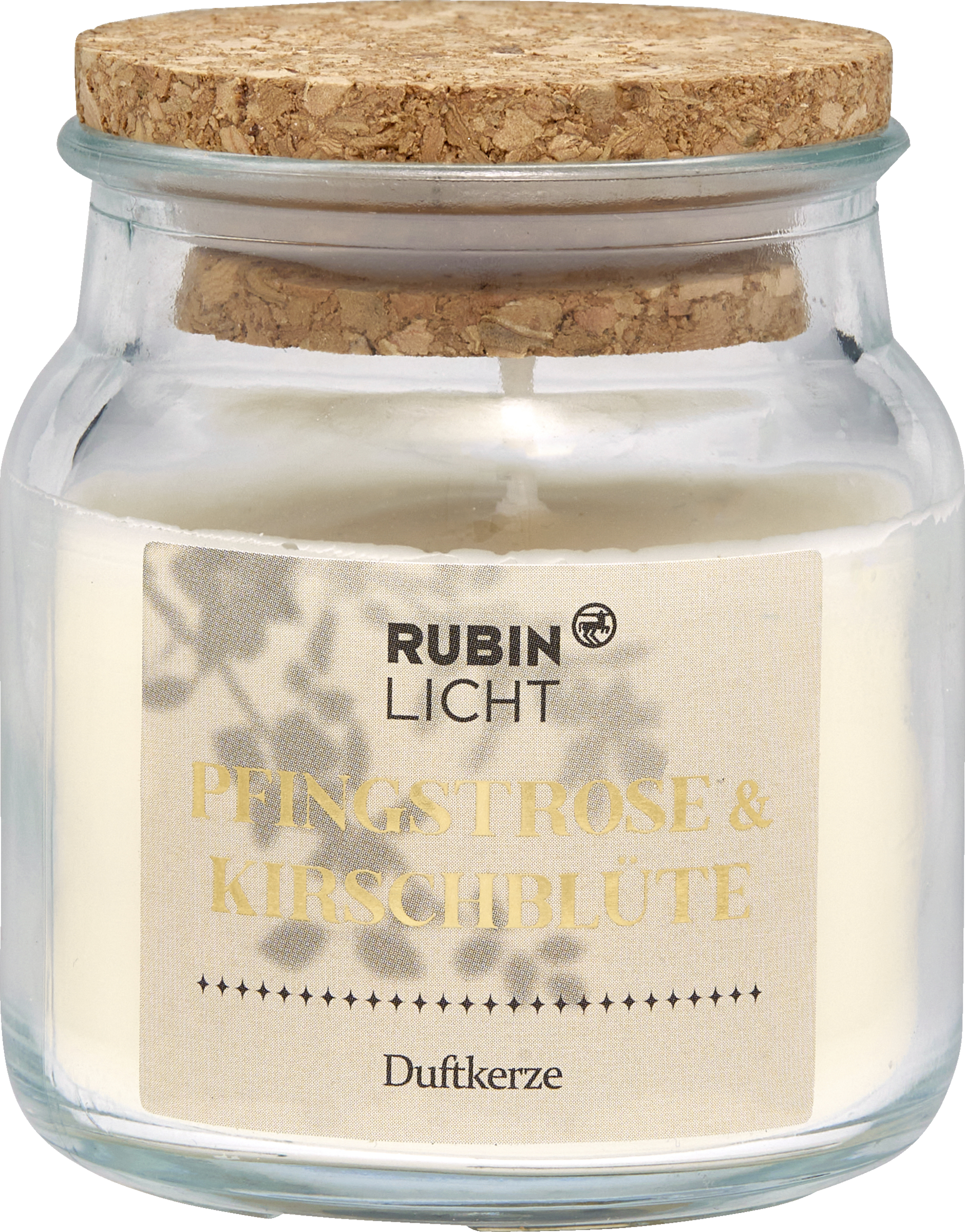 RUBIN LICHT 1-wick scented glass peony & cherry blossom