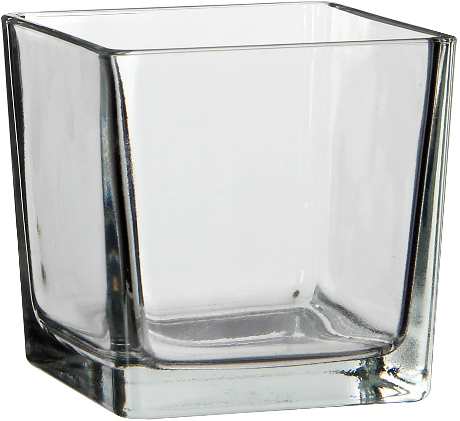 MICA Decorations Lotty Vase, Glass, Clear, 12 x 12 x 12 cm