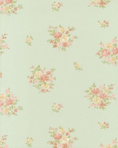 galerie-24 Essener Floral Themes G23236 Non-Woven Wallpaper Green Pink Beige Floral