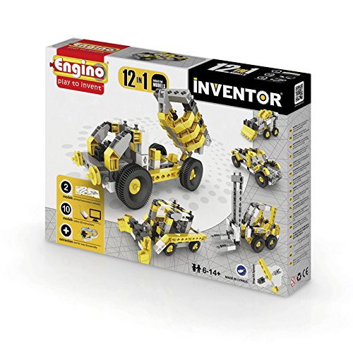Engino Inventor 1234 – Construction Assembly Kit 12 in 1 Construction Machi