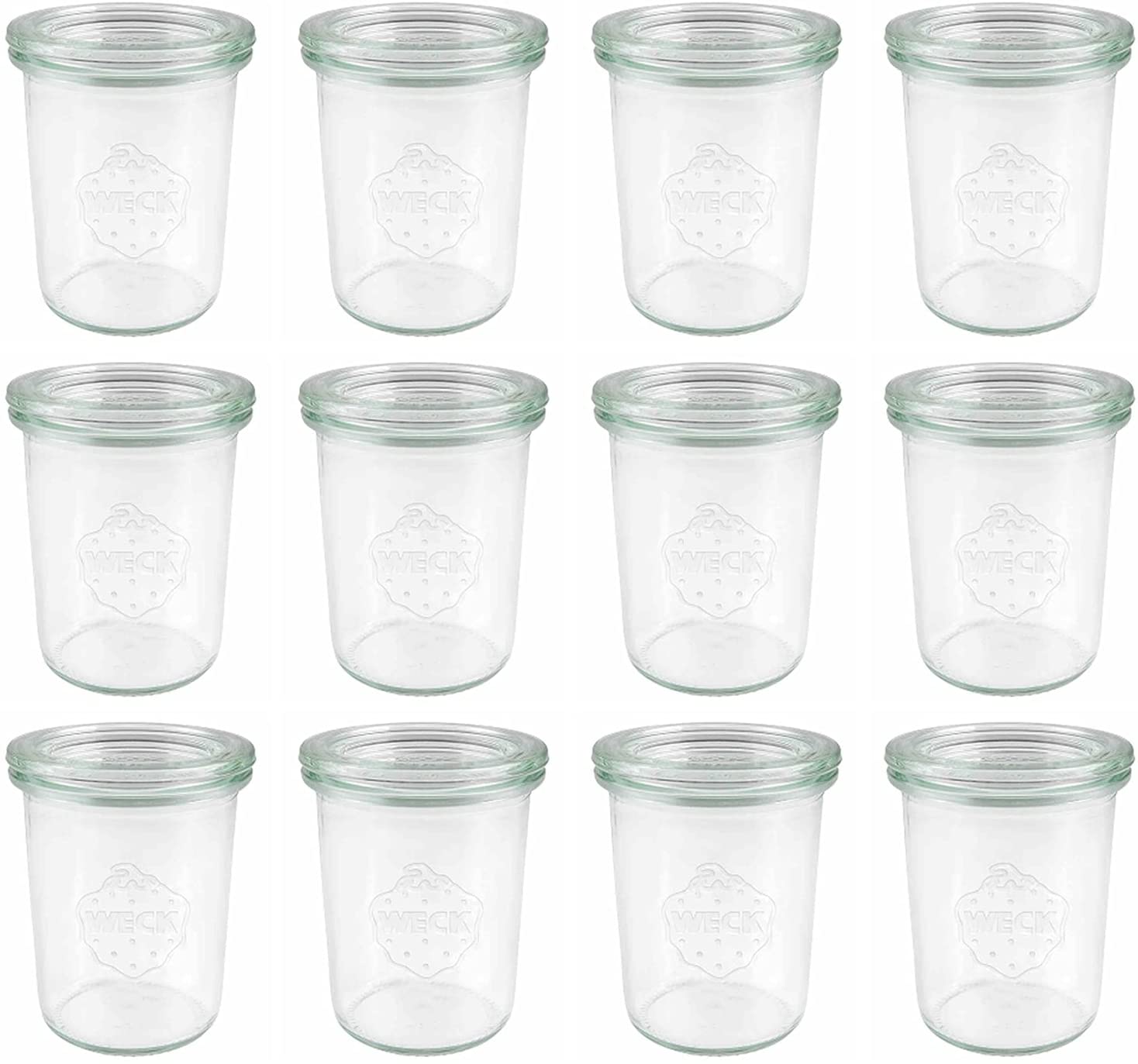 12 x 760 Mini Preserving Jar with Glass Lid 160 ml with Lid