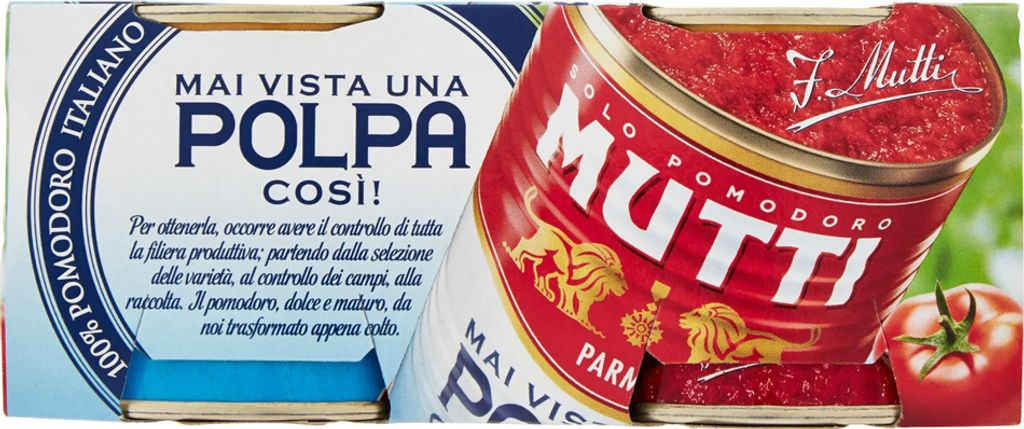 12x Mutti Polpa Di Pomodoro 2x210g