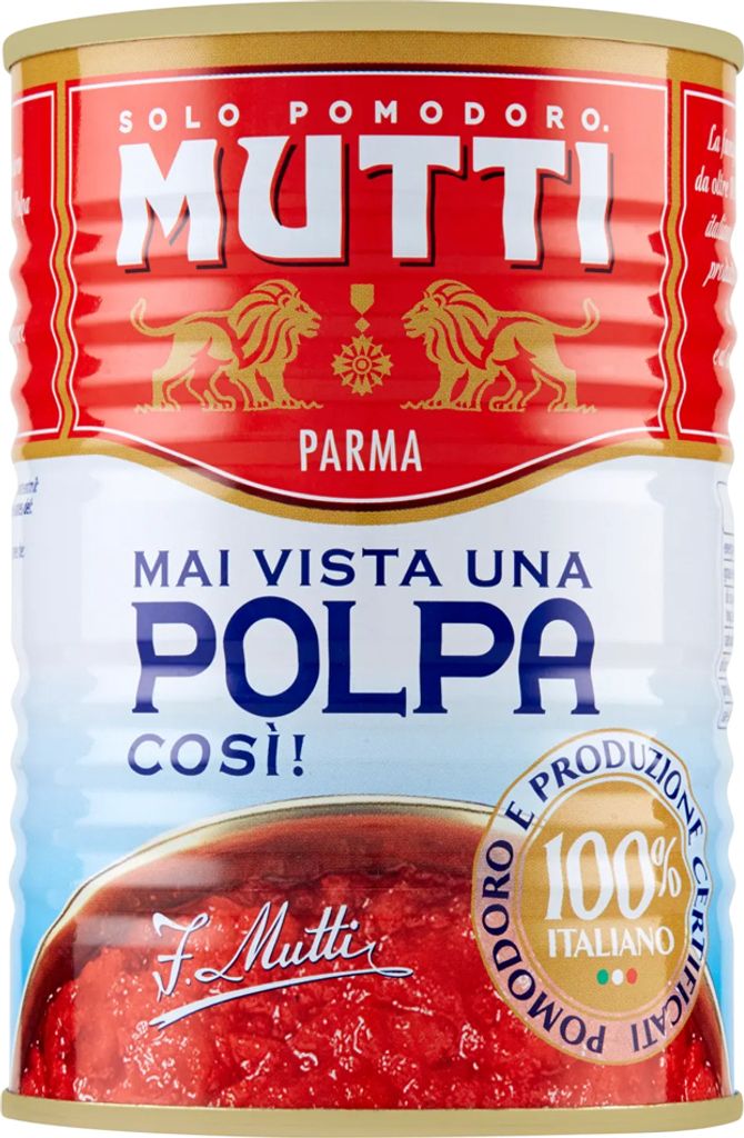 12x Mutti Polpa Di Pomodoro Lattina Da 400g