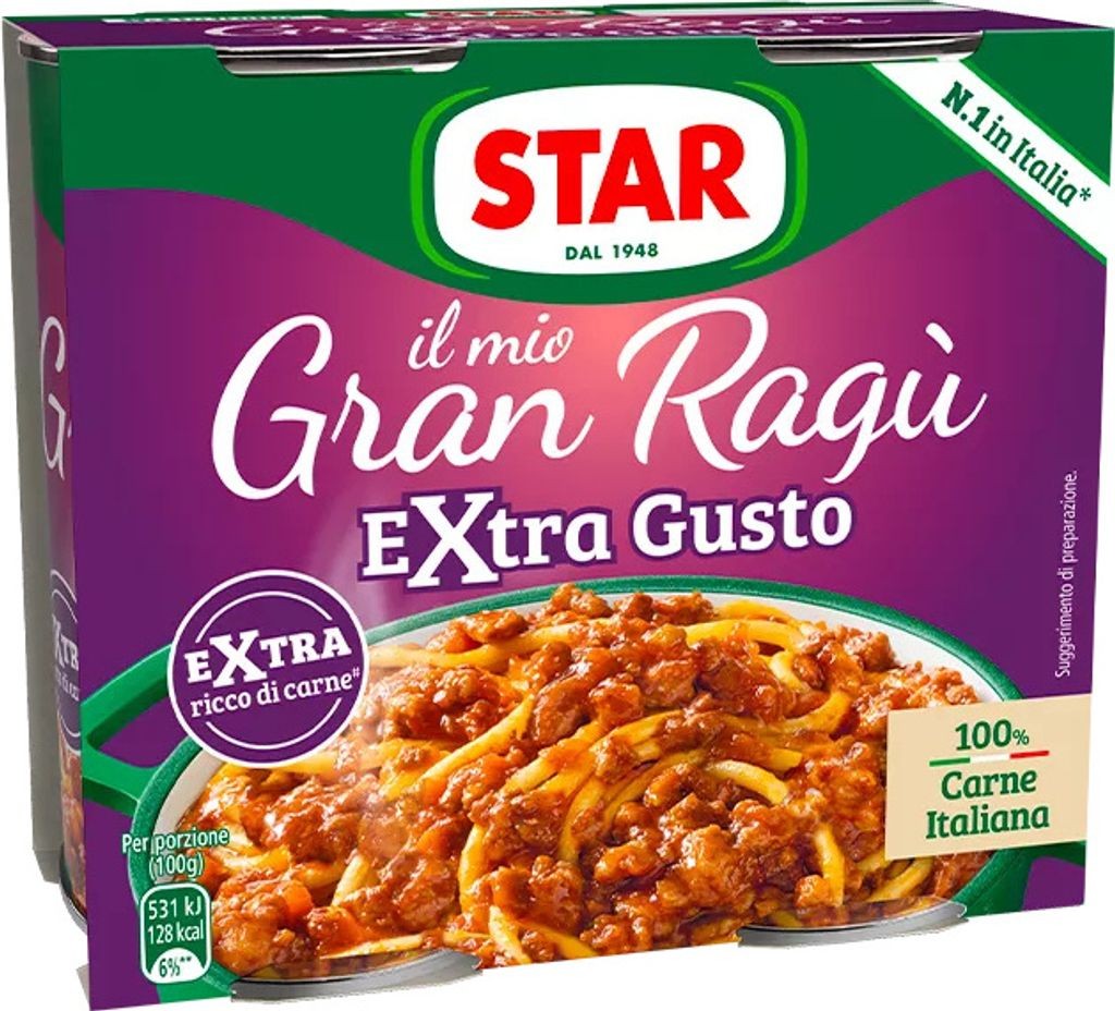 12x Star Il Mio Gran Ragù Extra Gusto Extra Geschmack Kochsauce - Pastasauce 2x180g